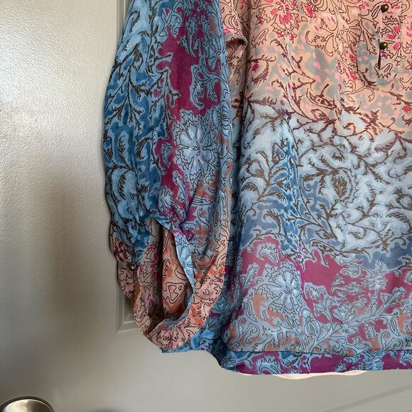 Diane von Furstenberg Silk Printed Blouse - Picture 8 of 9